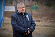 - Minister infrastruktury Andrzej Adamczyk podczas konferencji prasowej